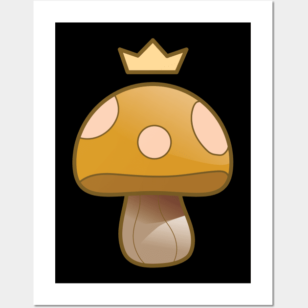 POWER MUSHROOM - YELLOW Wall Art by JOVENISM